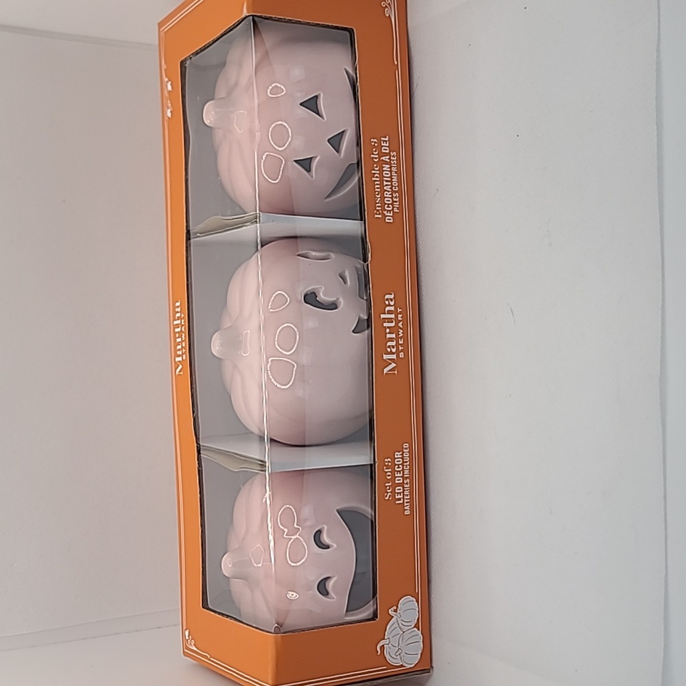 Martha Stewart Pink Led Pumpkins